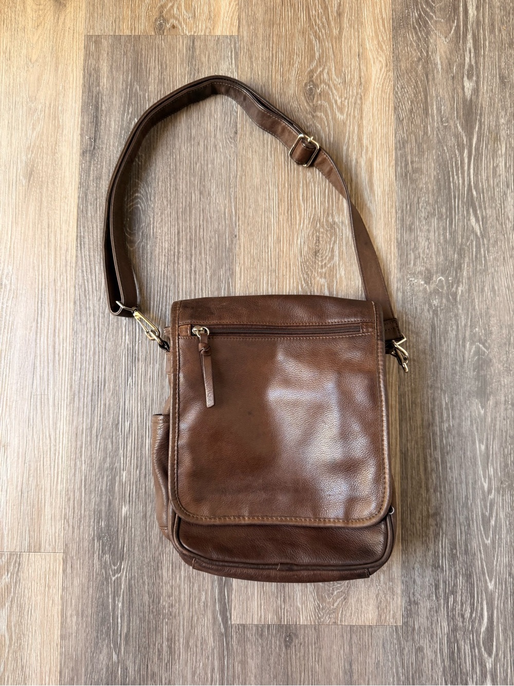 Wilsons Leather Brown Leather Satchel Crossbody
